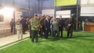 افتتاح زمین چمن مصنوعی شهید حججی روستای مریج محله آمل